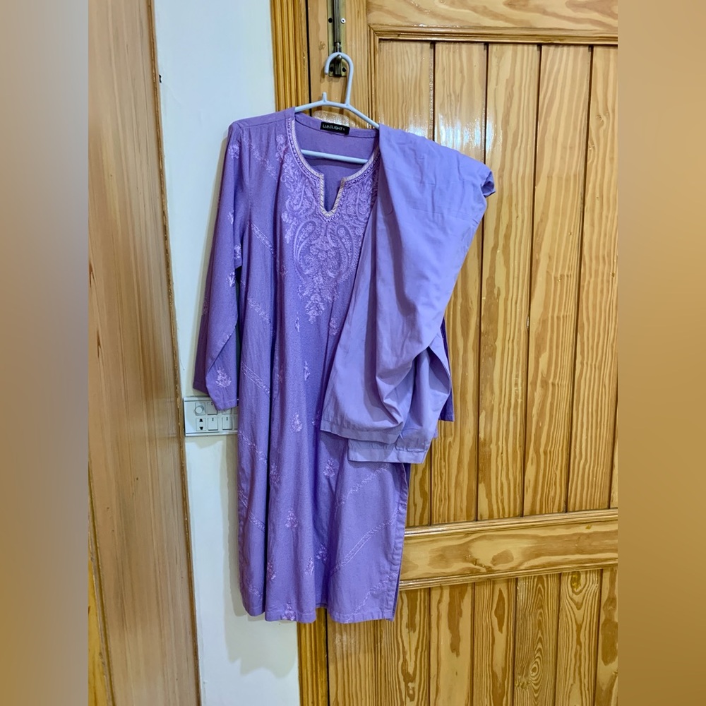 Purple Embroidered LIMELIGHT Shirt With Matching Shalwar